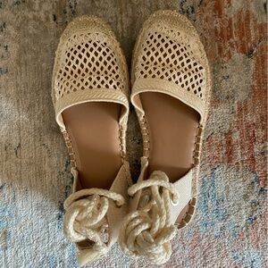 a new day Ankle Lace Up Flats/Espadrilles